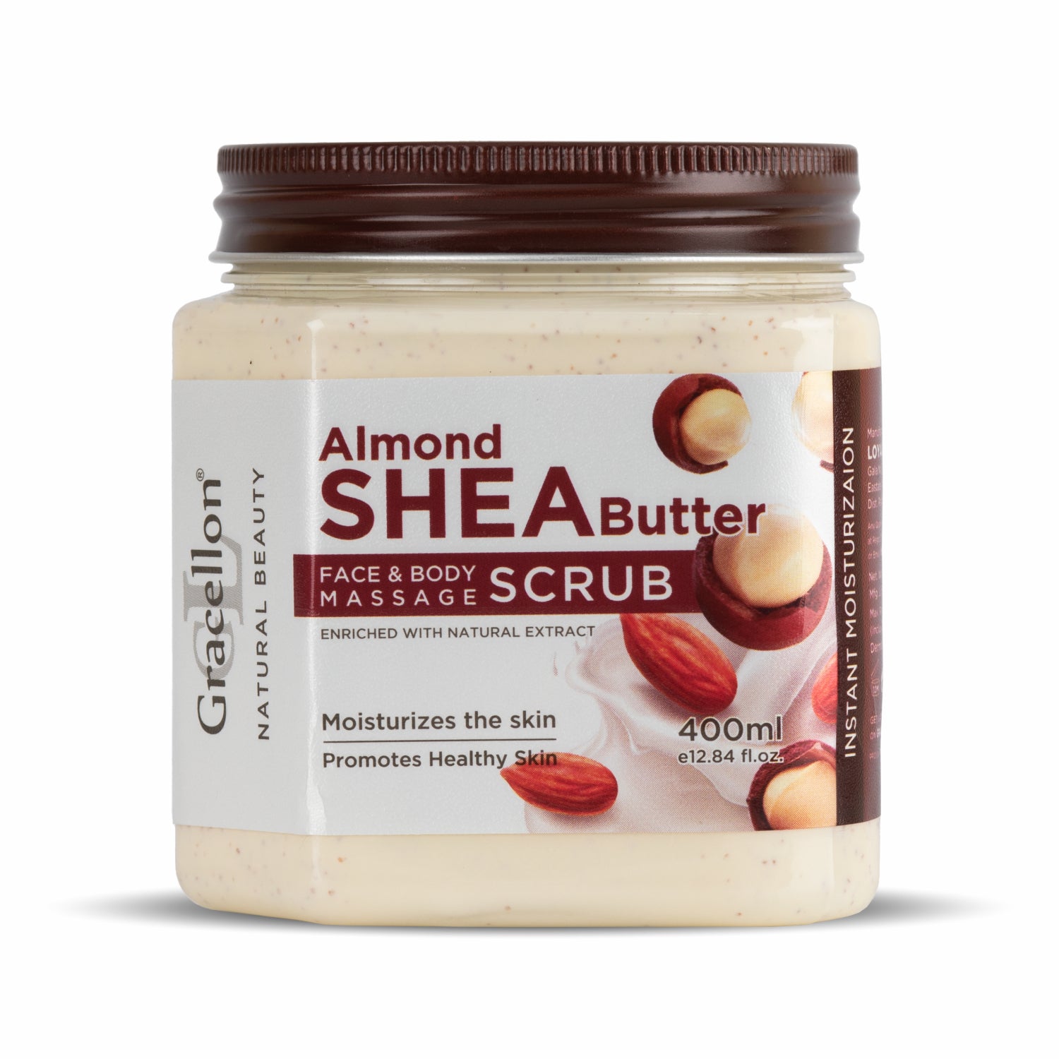 Almond Shea Butter Face and Body Massage  Scrub (400 ml)