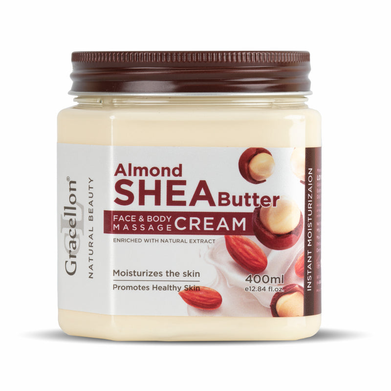Almond Shea Butter Face & Body Massage Cream Boosts Skin Moisture|Brightens Skin