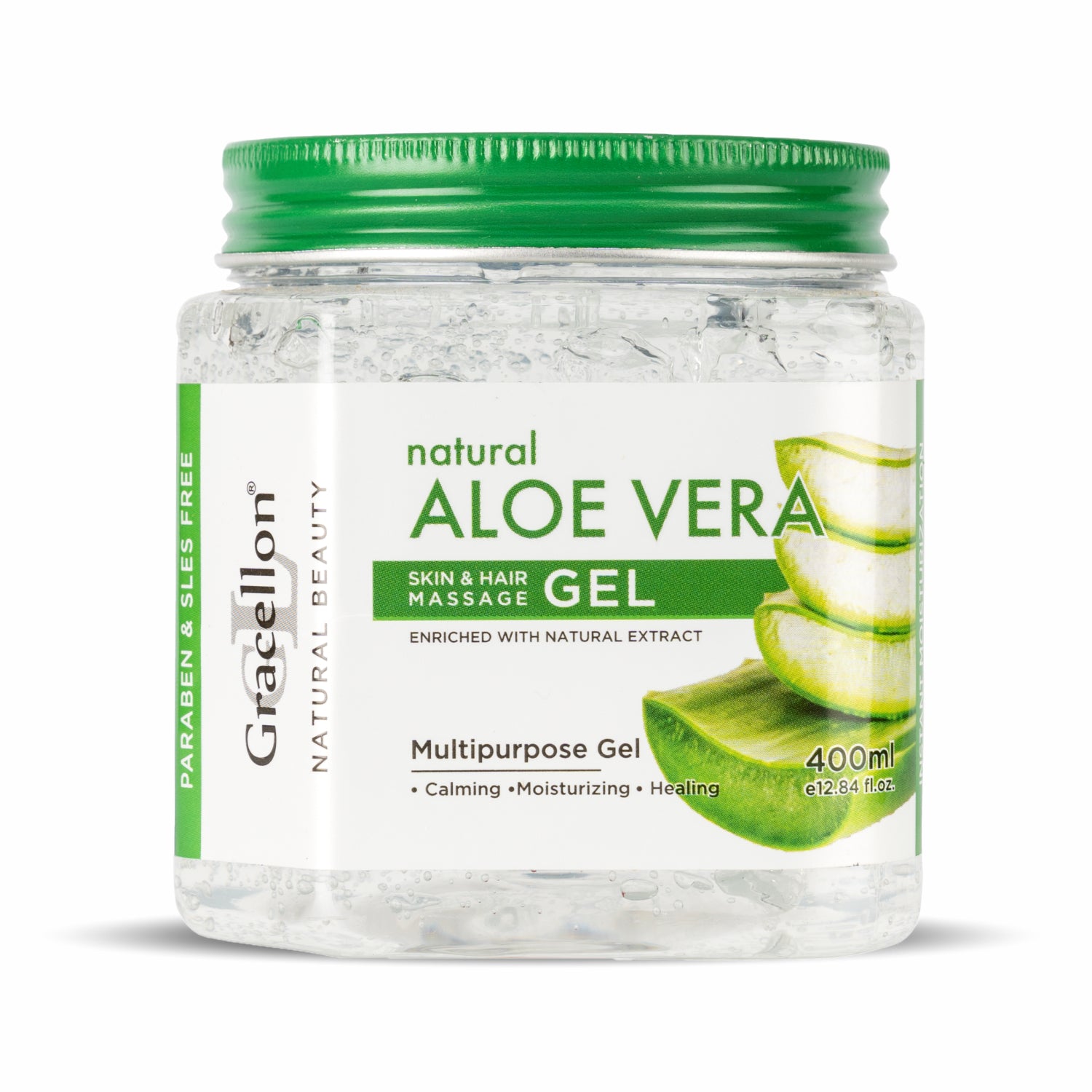 Natural Aloe Vera Skin & Hair Massage Multipurpose Gel | Instant Moisturization