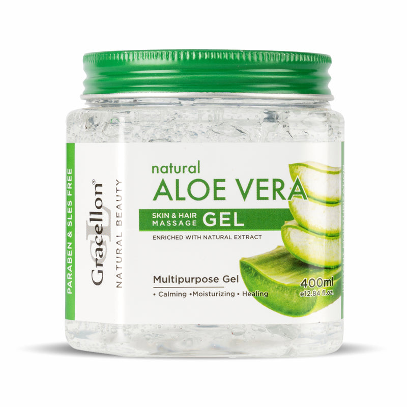 Natural Aloe Vera Skin & Hair Massage Multipurpose Gel | Instant Moisturization