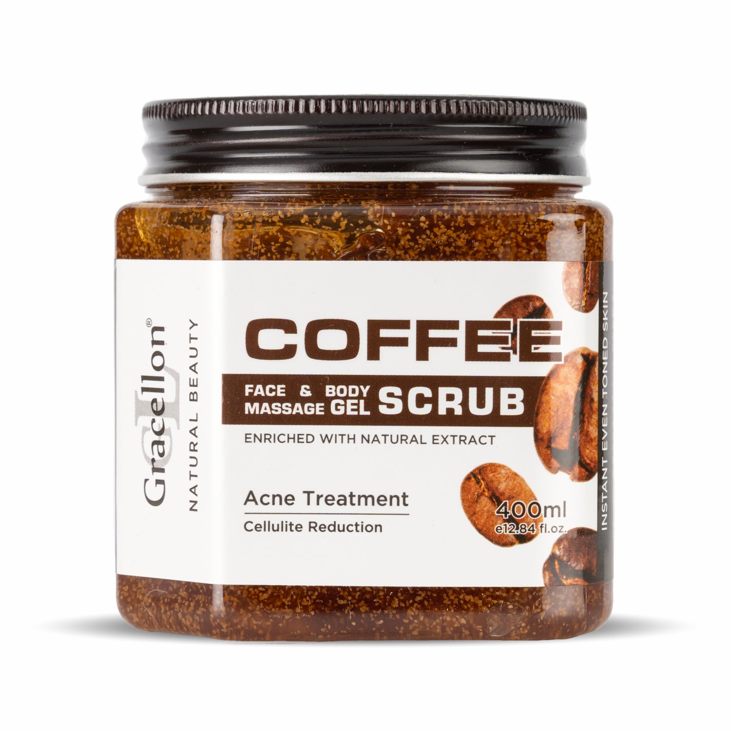 Coffee Face & Body Massage Gel Scrub | Cellulite Reduction