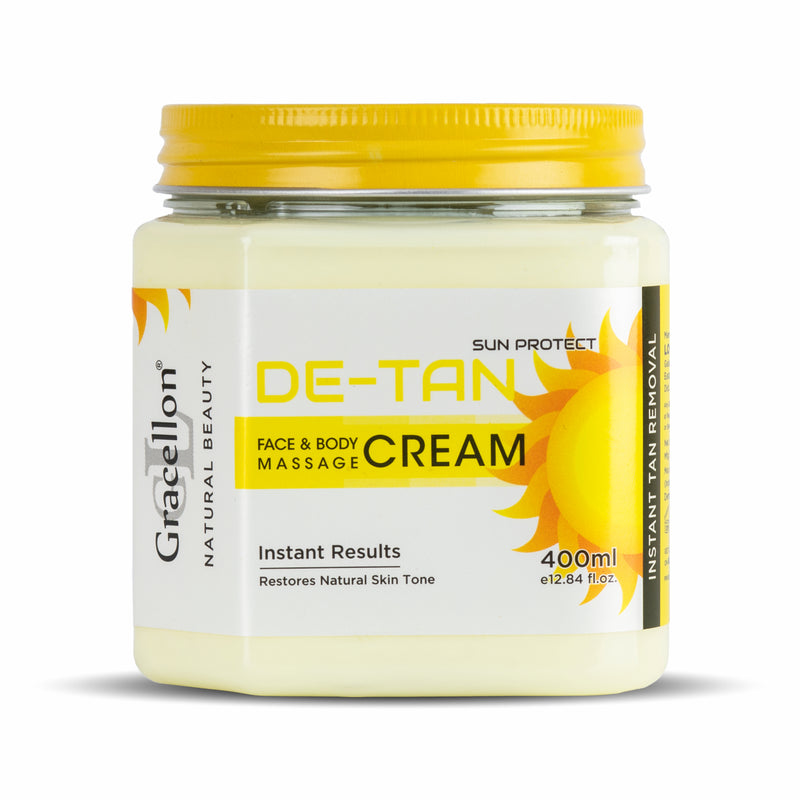 De-Tan Face & Body Massage Cream | Brightens Skin | Reduces Tan