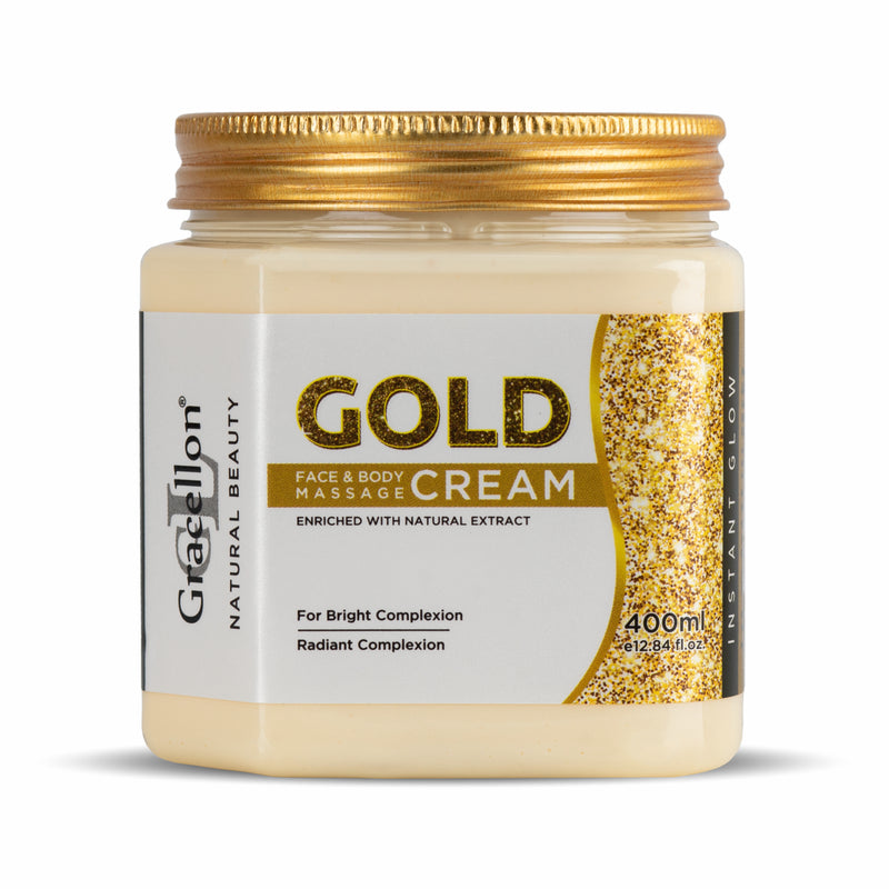 Gold Face & Body Massage Cream | Balances Skin Moisture | Boosts Collagen