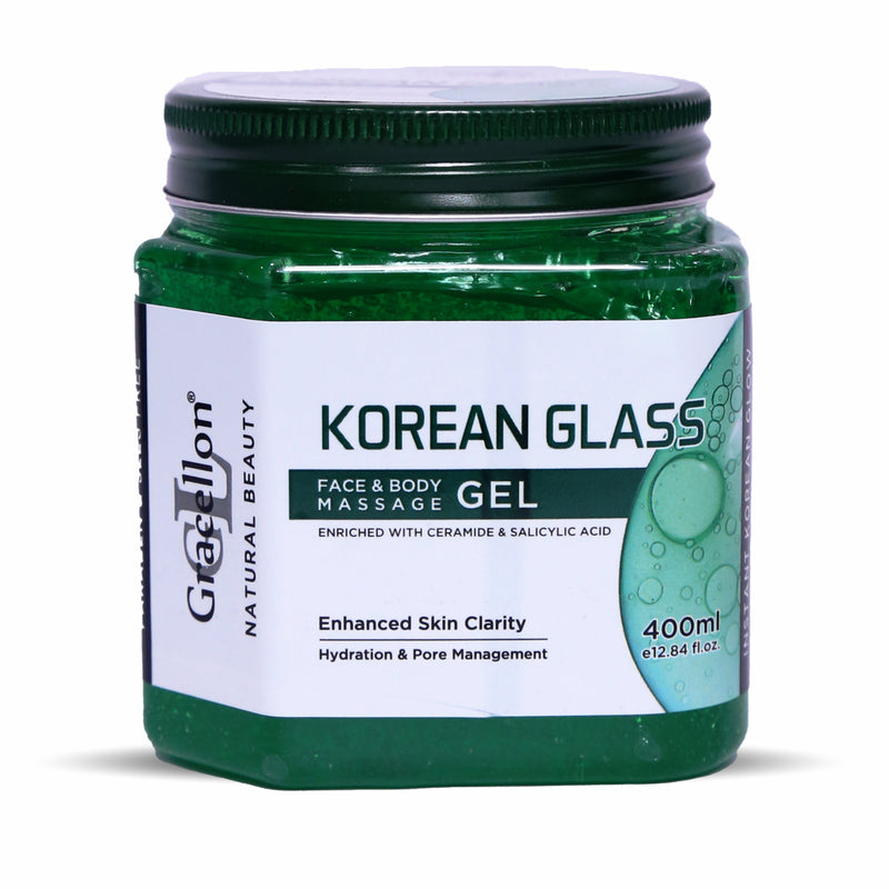 KOREAN GLASS FACE & BODY MASSAGE GEL | CERAMIDE, SALICYLIC ACID & RICE WATER