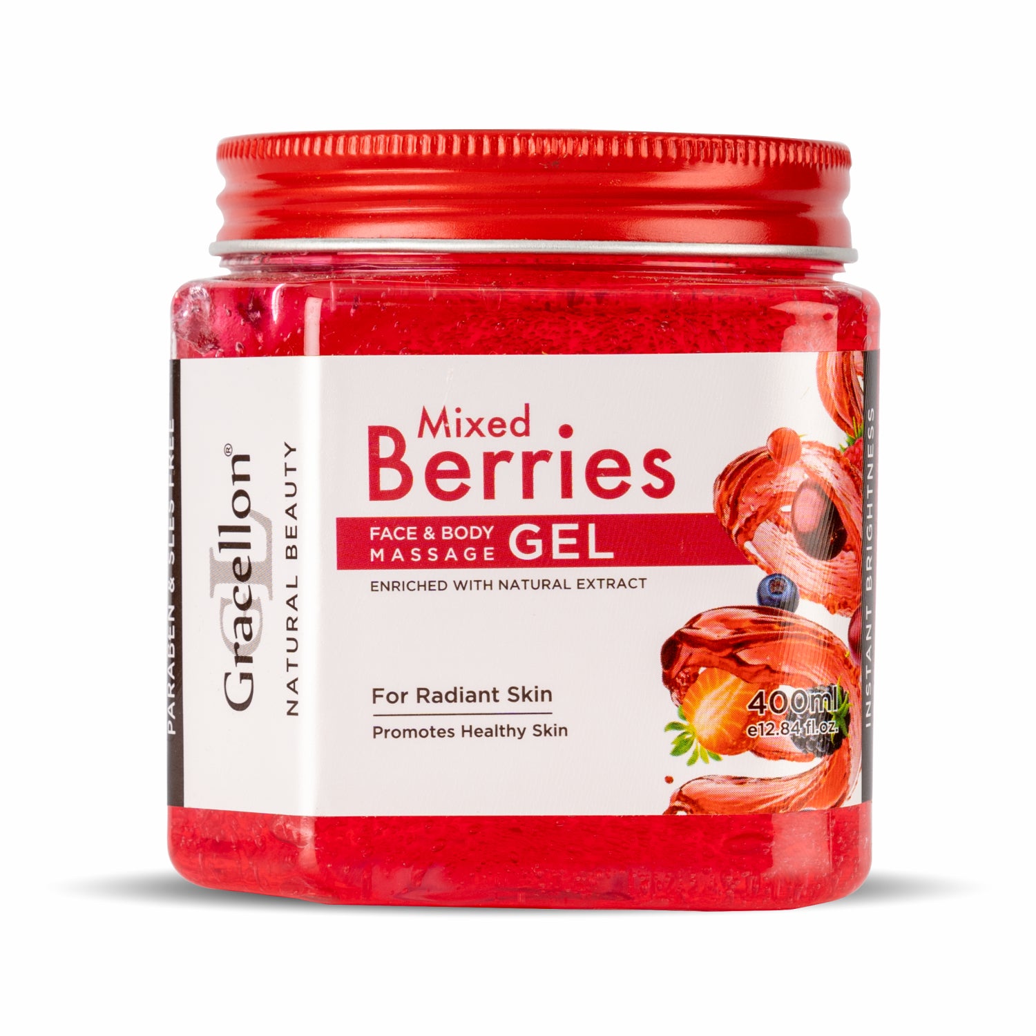 Mixed Berries Face & Body Massage Gel | Instant Brightness | Promotes Healthy Skin
