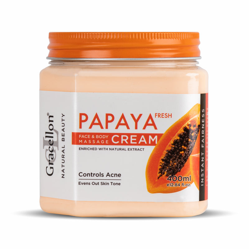 Papaya Fresh Face & Body Massage Cream |Controls Acne | Fairer Comlexion