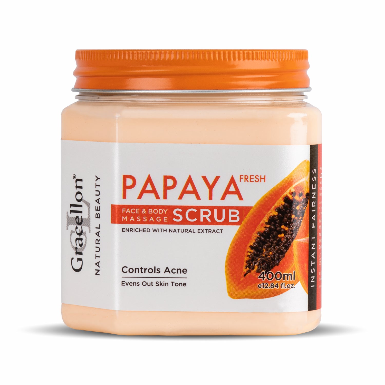 Papaya Fresh Face and Body Massage Scrub | Instant Fairness Scrub (400 ml)